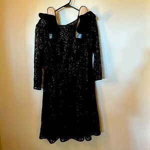 Black dress size 10 knee length half sleeves shoes are size 8 1/2 Nine West
